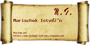 Marischek István névjegykártya